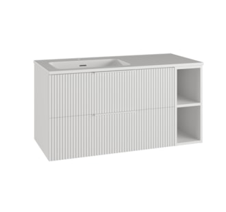 MÓVEL IGNIS (1 PRATELEIRA) COM LAVATÓRIO PX BRANCO