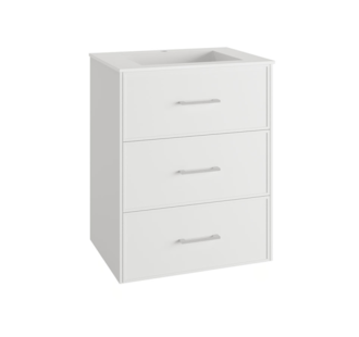 MÓVEL C/PÉS 60CM 3G PUX CROM C/ LAV CERÂMICO