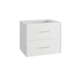 MÓVEL SUSPENSO 60CM 2G PUX BRANCO C/ LAV CERÂMICO