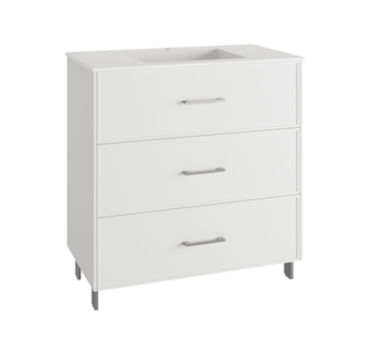 MÓVEL SUSPENSO 80CM 3G PUX CROM C/ LAV CERÂMICO