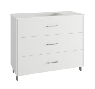 MÓVEL SUSPENSO 100CM 3G PUX CROM C/ LAV CERÂMICO