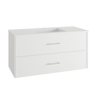 MÓVEL SUSPENSO 100CM 2G PUX BRANCO C/ LAV CERÂMICO