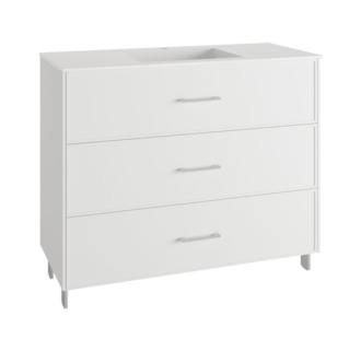 MÓVEL C/PÉS 100CM 3G PUX BRANCO C/ LAV CERÂMICO