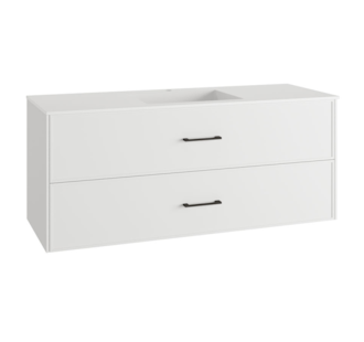 MÓVEL SUSPENSO 120CM 3G PUX PRETO C/ LAV CERÂMICO