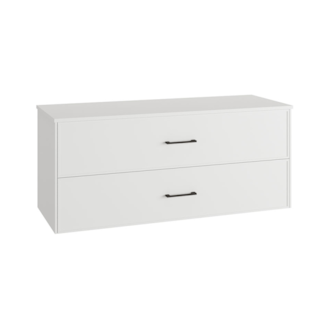 MÓVEL SUSPENSO 120CM 2G PUX PRETO C/ TAMPO P/ 2 LAV