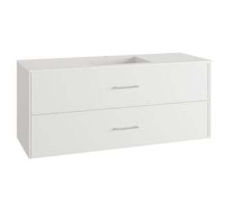 MÓVEL SUSPENSO 120CM 3G PUX BRANCO C/ LAV CERÂMICO